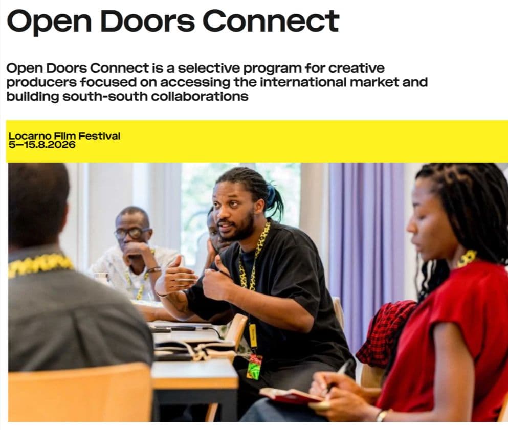 Open Doors Connect: Locarno Film Festival's Program for Creative Producers (August 5-15, 2026)